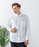 【Blue Standard:ブルースタンダード】フレンチリネンミックス 長袖 リラックスフィットシャツ