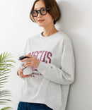 【DISCUS/ディスカス】カレッジロゴ 裏起毛スウェット 裾ラウンド