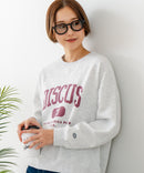 【DISCUS/ディスカス】カレッジロゴ 裏起毛スウェット 裾ラウンド