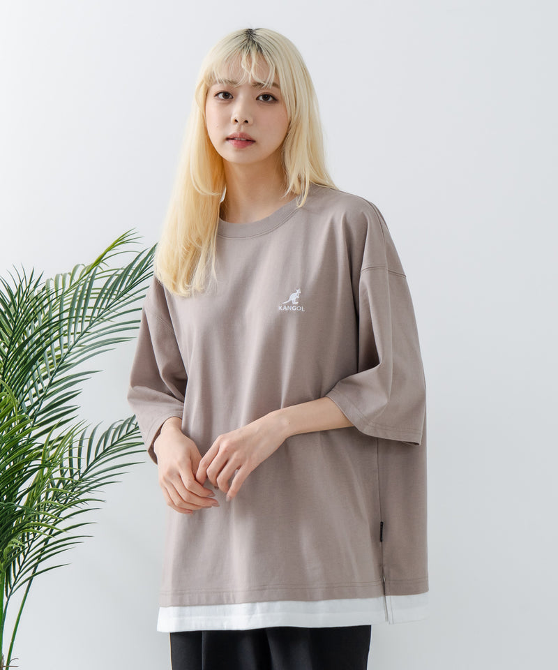 【KANGOL/カンゴール】 バックプリント フェイクレイヤード ビッグT
