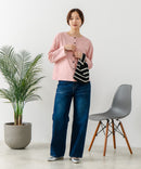 【C-FORT POINT/フォートポイント】バスク天竺 クルーネック カーディガン