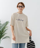 【C-FORTPOINT/フォートポイント】【動きやすいサイドスリット入り】フロントロゴ 刺繍チュニック ゆったりシルエット 体形カバー シンプル カジュアル