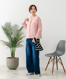 【C-FORT POINT/フォートポイント】バスク天竺 クルーネック カーディガン