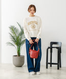 【DISCUS/ディスカス】カレッジロゴ 裏起毛スウェット 裾ラウンド