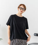 【C-FORTPOINT/フォートポイント】【涼しさと美シルエットを叶える 接触冷感機能付き】ドルマンスリーブ5分袖Tシャツ ひんやり涼しい 体型カバー 華奢見え ゆったり