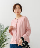 【C-FORT POINT/フォートポイント】バスク天竺 クルーネック カーディガン