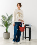 【DISCUS/ディスカス】カレッジロゴ 裏起毛スウェット 裾ラウンド