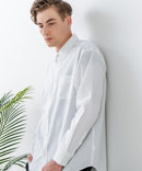 【Blue Standard:ブルースタンダード】フレンチリネンミックス 長袖 リラックスフィットシャツ