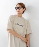 【C-FORTPOINT/フォートポイント】【動きやすいサイドスリット入り】フロントロゴ 刺繍チュニック ゆったりシルエット 体形カバー シンプル カジュアル
