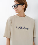 【C-FORTPOINT/フォートポイント】【動きやすいサイドスリット入り】フロントロゴ 刺繍チュニック ゆったりシルエット 体形カバー シンプル カジュアル