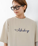 【C-FORTPOINT/フォートポイント】【動きやすいサイドスリット入り】フロントロゴ 刺繍チュニック ゆったりシルエット 体形カバー シンプル カジュアル