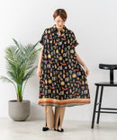 【C-FORT POINT/フォートポイント】さらっと軽やか インド綿 総柄シャツワンピース リゾート Aライン フレア 羽織り ナチュラル 軽やか 旅行 コットン100%