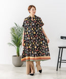 【C-FORT POINT/フォートポイント】さらっと軽やか インド綿 総柄シャツワンピース リゾート Aライン フレア 羽織り ナチュラル 軽やか 旅行 コットン100%