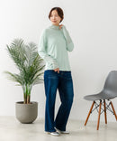 【C-FORT POINT/フォートポイント】シアー 切り替え ハイネック プルオーバー