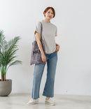 【C-FORTPOINT/フォートポイント】【ストレッチ性抜群の冷感素材を使用】フレンチスリーブ モックネックTシャツ プチハイネック プルオーバー 接触冷感 涼しい 二の腕カバー サイドスリット