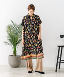 【C-FORT POINT/フォートポイント】さらっと軽やか インド綿 総柄シャツワンピース リゾート Aライン フレア 羽織り ナチュラル 軽やか 旅行 コットン100%