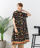 【C-FORT POINT/フォートポイント】さらっと軽やか インド綿 総柄シャツワンピース リゾート Aライン フレア 羽織り ナチュラル 軽やか 旅行 コットン100%