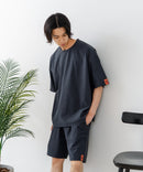 【PRIMAL POINT】【ひんやりとした生地 ストレッチ性も◎】高機能 半袖セットアップ ルームウェア ワンマイルウェア リラックス ユニセックス
