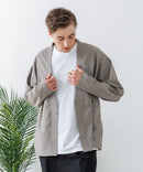 フレンチリネンミックス カーディガン 吸水速乾 麻混　クールビズ【Blue Standard:ブルースタンダード】