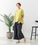 【C-FORTPOINT/フォートポイント】【ウエストゴム仕様でリラックス感抜群】カット楊柳素材 ワイドパンツ 通気性 涼感 イージーパンツ サマーパンツ ルームウェア リラクシー 体型カバー