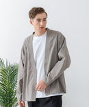 フレンチリネンミックス カーディガン 吸水速乾 麻混　クールビズ【Blue Standard:ブルースタンダード】