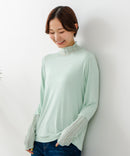 【C-FORT POINT/フォートポイント】シアー 切り替え ハイネック プルオーバー