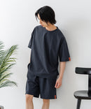 【PRIMAL POINT】【ひんやりとした生地 ストレッチ性も◎】高機能 半袖セットアップ ルームウェア ワンマイルウェア リラックス ユニセックス