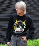 ピグメント加工 ヴィンテージライクプリントロンT 90s 古着 ロックT