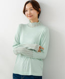 【C-FORT POINT/フォートポイント】シアー 切り替え ハイネック プルオーバー