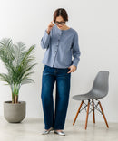 【C-FORT POINT/フォートポイント】バスク天竺 クルーネック カーディガン