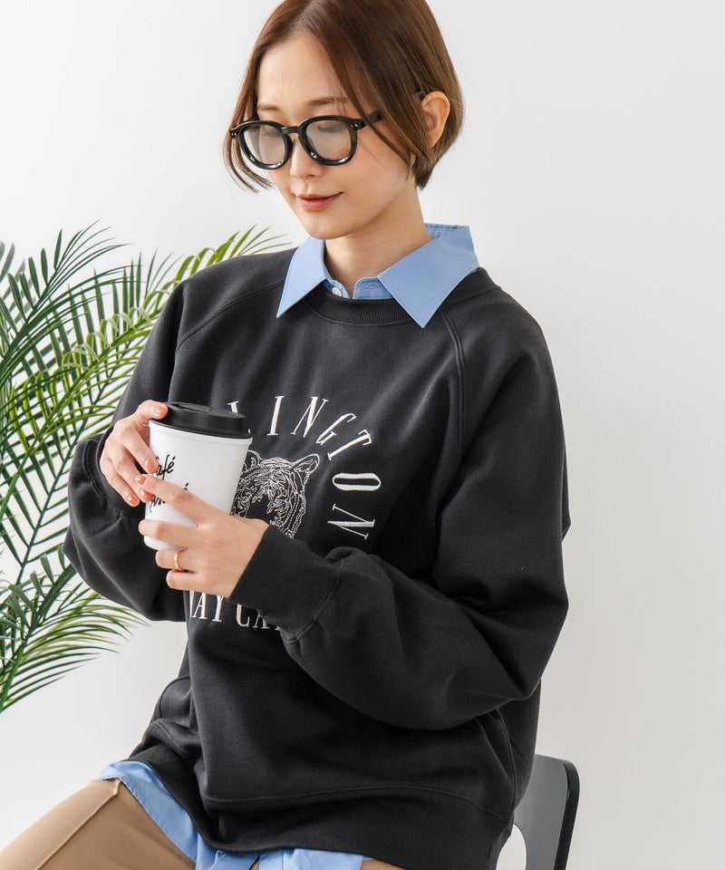 【C-FORT POINT/フォートポイント】トラ柄 ステッチトレーナー