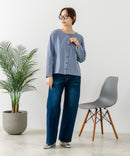 【C-FORT POINT/フォートポイント】バスク天竺 クルーネック カーディガン