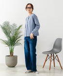 【C-FORT POINT/フォートポイント】バスク天竺 クルーネック カーディガン