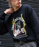 ピグメント加工 ヴィンテージライクプリントロンT 90s 古着 ロックT