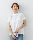 【C-FORTPOINT/フォートポイント】【ストレッチ性抜群の冷感素材を使用】フレンチスリーブ モックネックTシャツ プチハイネック プルオーバー 接触冷感 涼しい 二の腕カバー サイドスリット