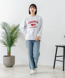 【DISCUS/ディスカス】【カレッジ調のブランドロゴプリントがアクセント】8分袖 ワイドシルエットTシャツ 綿100% カットソー ブランドロゴ カジュアル レイヤード アメカジ ストリート ❘ジーンズメイト公式オンラインショップ