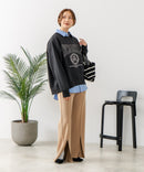 【C-FORT POINT/フォートポイント】カレッジロゴ ステッチ刺繍トレーナー