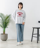 【DISCUS/ディスカス】【カレッジ調のブランドロゴプリントがアクセント】8分袖 ワイドシルエットTシャツ 綿100% カットソー ブランドロゴ カジュアル レイヤード アメカジ ストリート ❘ジーンズメイト公式オンラインショップ