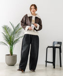 【C-FORT POINT/フォートポイント】フェイクレザー フライトジャケット