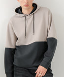 【BLUE STANDARD/ブルースタンダード】パフィースウェット バイカラー プルオーバーパーカー フーディー ストレッチ 春服