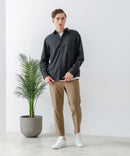 【Blue Standard:ブルースタンダード】フレンチリネンミックス 長袖 リラックスフィットシャツ