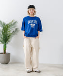 【DISCUS/ディスカス】カレッジロゴプリント ヘビーウェイトTシャツ ルーズシルエット
