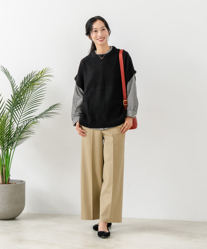 【C-FORT POINT/フォートポイント】ニットベスト＋ブラウスアンサンブル2