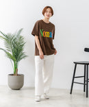 【C-FORT POINT/フォートポイント】カラフルロゴプリント ワイドシルエットTシャツ 韓国ファッション 部屋着 ワンマイル 春夏 ゆったり 綿100% ❘ジーンズメイト公式オンラインショップ