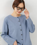 【C-FORT POINT/フォートポイント】バスク天竺 クルーネック カーディガン