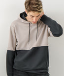 【BLUE STANDARD/ブルースタンダード】パフィースウェット バイカラー プルオーバーパーカー フーディー ストレッチ 春服