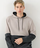 【BLUE STANDARD/ブルースタンダード】パフィースウェット バイカラー プルオーバーパーカー フーディー ストレッチ 春服