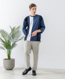 ZEROSTAIN フェイクレイヤード ビッグシルエット 切り替えデザイン 7分袖Tシャツ 汗染みの目立ちにくいTシャツ 防汚 UVカット