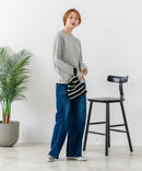 【C-FORTPOINT/フォートポイント】【抜群の伸縮性を誇るフライス素材を使用】ストレッチフライスクルーネックロンT カットソー 柔らかい レイヤード シンプル オンオフ
