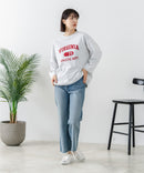 【DISCUS/ディスカス】【カレッジ調のブランドロゴプリントがアクセント】8分袖 ワイドシルエットTシャツ 綿100% カットソー ブランドロゴ カジュアル レイヤード アメカジ ストリート ❘ジーンズメイト公式オンラインショップ
